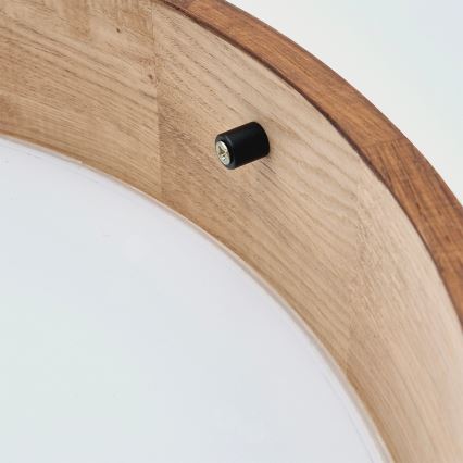 Brilagi - LED RGBW regulējama griestu lampa CARVALHO 2xE27/15W/230V 2700-6500K Wi-Fi ozola Ø 37,5 cm