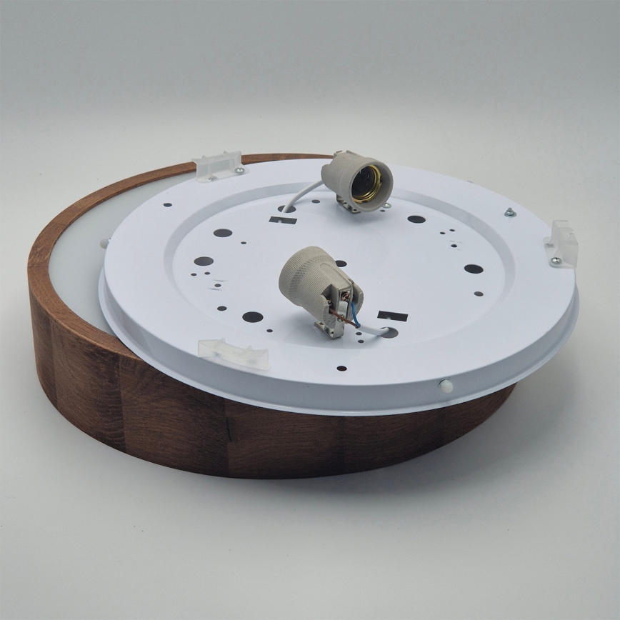 Brilagi - LED RGBW regulējama griestu lampa CARVALHO 2xE27/15W/230V 2700-6500K Wi-Fi ozola Ø 37,5 cm