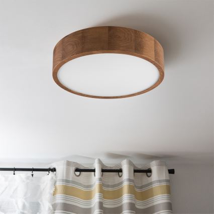 Brilagi - LED RGBW regulējama griestu lampa CARVALHO 2xE27/9W/230V 2700-6500K Wi-Fi ozola Ø 37,5 cm