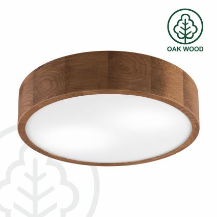 Brilagi - LED RGBW regulējama griestu lampa CARVALHO 2xE27/9W/230V 2700-6500K Wi-Fi ozola Ø 37,5 cm