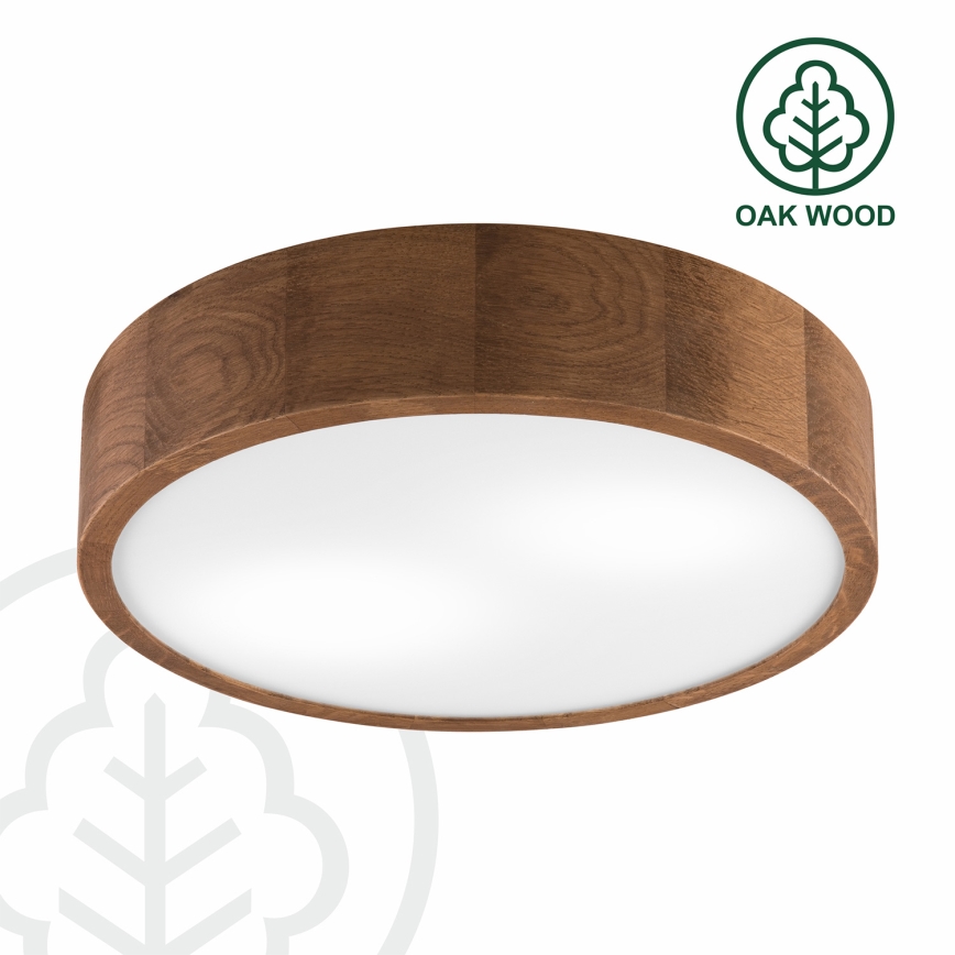 Brilagi - LED RGBW regulējama griestu lampa CARVALHO 2xE27/9W/230V 2700-6500K Wi-Fi ozola Ø 37,5 cm