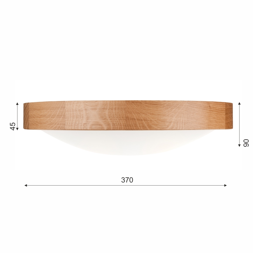 Brilagi - LED RGBW regulējama griestu lampa CARVALHO SLIM 2xE27/9W/230V 2700-6500K Wi-Fi, ozola apdare, Ø 37 cm