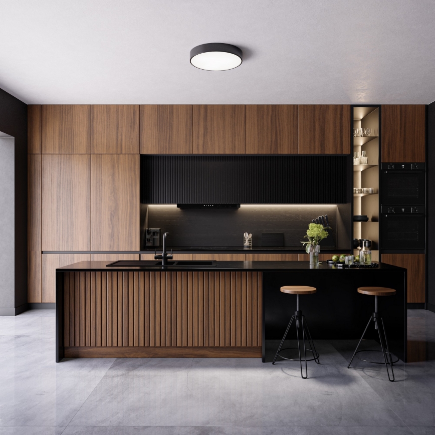 Brilagi - LED RGBW dimmējams griestu gaismeklis CLARE 2xE27/9W/230V 2700–6500K Ø 30 cm Wi-Fi melns