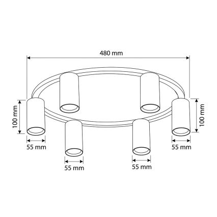 BRILAGI - LED RGBW dimmējams griestu gaismeklis SELE 6xGU10/6,5W/230V 2700-6500K balts + tālvadības pults