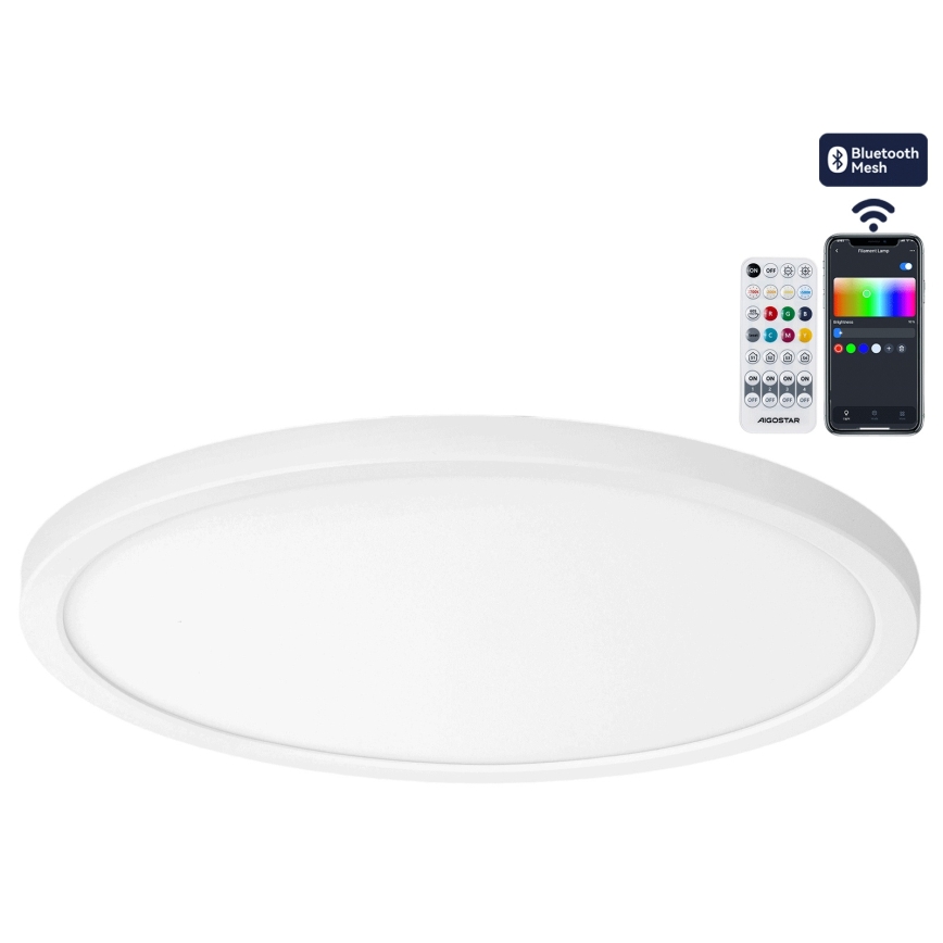 Brilagi - LED RGBW aptumšojams griestu gaismeklis VIBE LED/24W/230V 3000-6500K Ø 26 cm balts + tālvadības pults