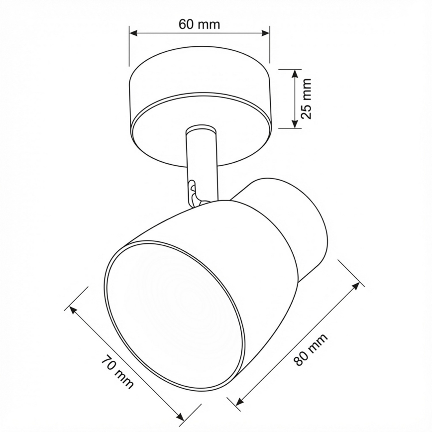 Brilagi - LED RGBW dimmējams prožektors NUGGET 1xGU10/4,8W/230V melns/zeltains