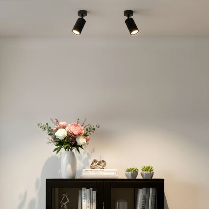 Brilagi - LED RGBW dimējams virziena gaismeklis SELE MODERN 1xGU10/4,8W/230V 3000K melns + tālvadības pults