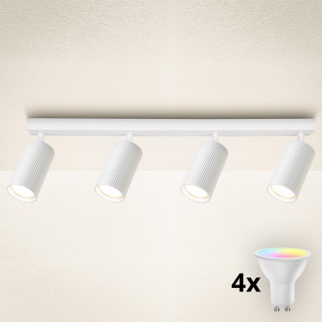 Brilagi - LED RGBW dimmējams punktveida gaismeklis SELE MODERN 4xGU10/4,8W/230V 3000K balts + tālvadības pults
