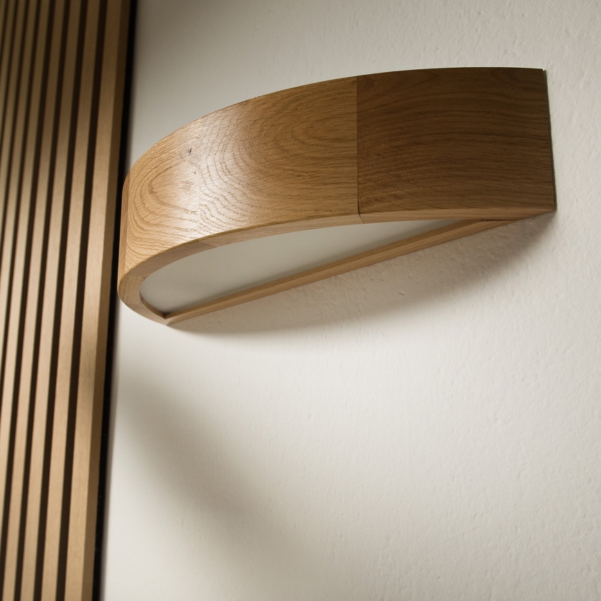 Brilagi - LED RGBW aptumšojams sienas gaismeklis CARVALHO 1xE27/15W/230V 2700-6500K Wi-Fi ozols