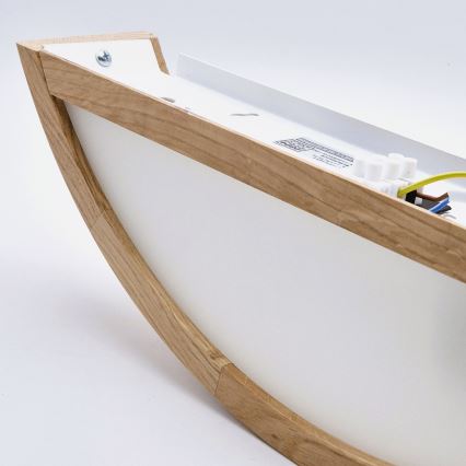 Brilagi - LED RGBW aptumšojams sienas gaismeklis CARVALHO 1xE27/15W/230V 2700-6500K Wi-Fi ozols