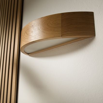 Brilagi - LED RGBW aptumšojams sienas gaismeklis CARVALHO 1xE27/9W/230V 2700-6500K Wi-Fi ozols