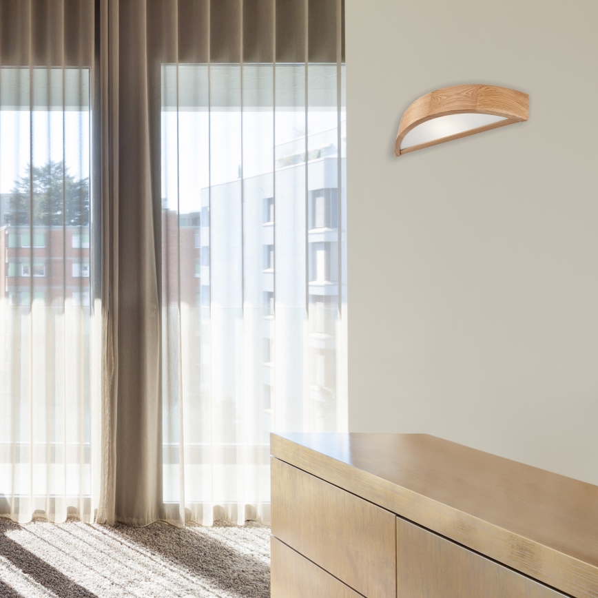 Brilagi - LED RGBW aptumšojams sienas gaismeklis CARVALHO 1xE27/9W/230V 2700-6500K Wi-Fi ozols