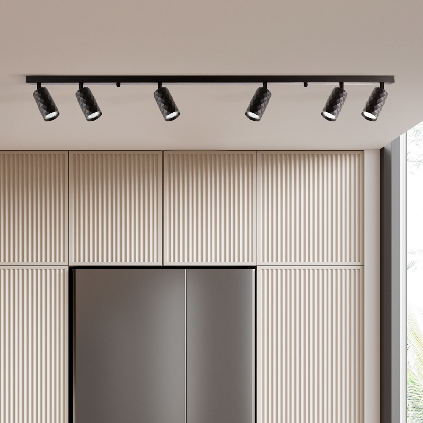 Brilagi - LED RGBW regulējams virziena gaismeklis SELE DIAMANT 6xGU10/6,5W/230V 2700-6500K Wi-Fi melns