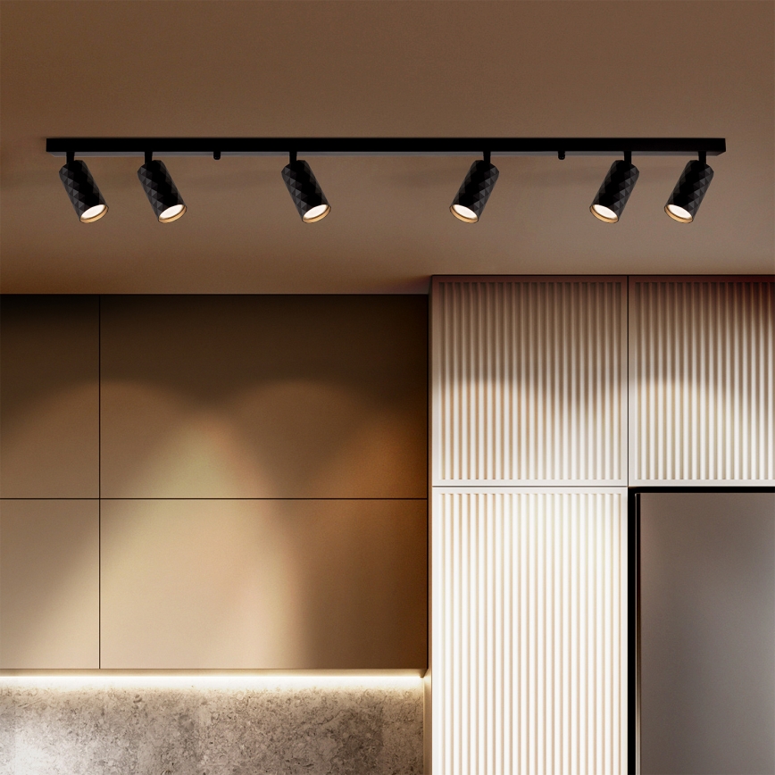 Brilagi - LED RGBW regulējams virziena gaismeklis SELE DIAMANT 6xGU10/6,5W/230V 2700-6500K Wi-Fi melns