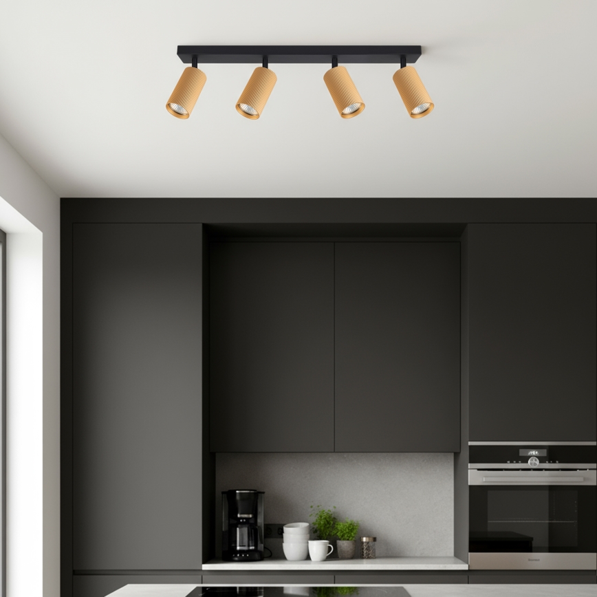 Brilagi - LED RGBW ar regulējamu spilgtumu punktveida gaismeklis SELE MODERN 4xGU10/4,8W/230V 3000K zelta + tālvadība