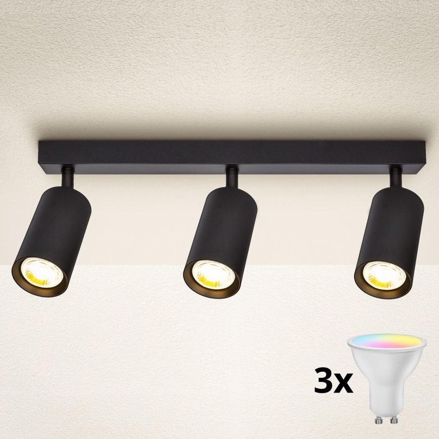 Brilagi - LED RGBW dimmējams spotgaismeklis SELE 3xGU10/6,5W/230V 2700-6500K melns