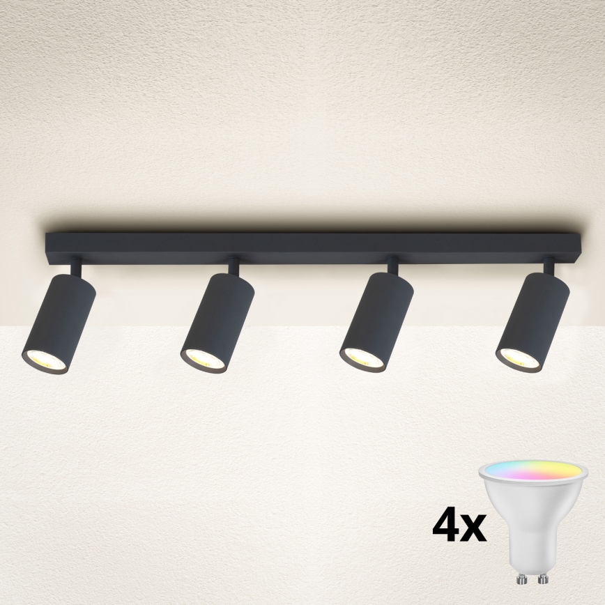 Brilagi - LED RGBW dimmējams spotgaismeklis SELE 4xGU10/6,5W/230V 2700-6500K antracīts