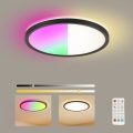 Brilagi - LED RGBW dimmējams ULTRA SLIM griestu gaismeklis LED/18W/230V 2700-6500K Ø 30 cm melns + tālvadība