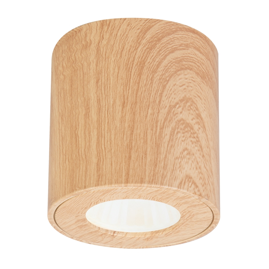 Brilagi - LED RGBW regulējams vannas istabas gaismeklis MIA 1xGU10/4,8W/230V 3000K 84x80 mm ozolkoka dekors IP44 + tālvadības pults