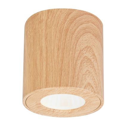 Brilagi - LED RGBW regulējams vannas istabas gaismeklis MIA 1xGU10/6W/230V 3000K 84x80 mm ozolkoka dekors IP44 + tālvadības pults