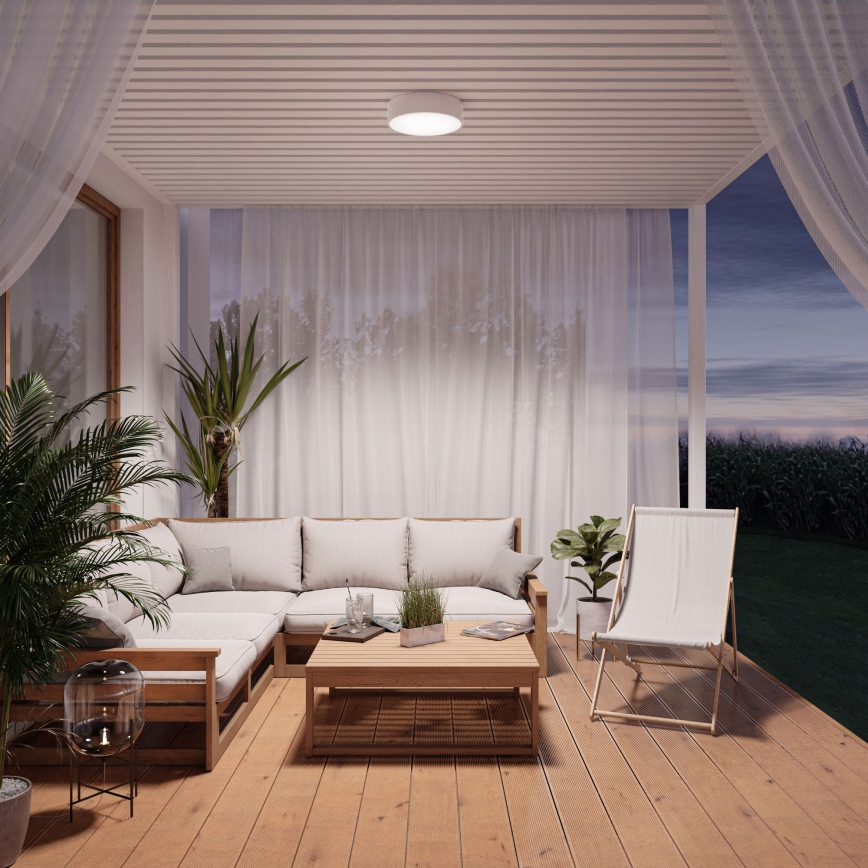 Brilagi - CLARE LED RGBW regulējama vannas istabas griestu lampa, 3xE27/9W/230V, 2700–6500K, Ø 40 cm, IP54, Wi‑Fi, balta