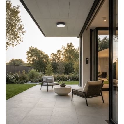 BRILAGI - LED RGBW regulējama vannas istabas griestu lampa CLARE 1xE27/12W/230V Ø 20 cm antracīta krāsa IP54