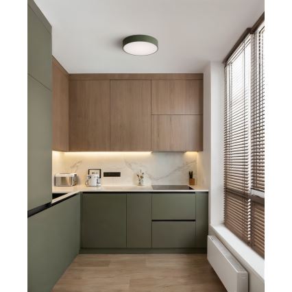 BRILAGI - LED RGBW regulējams griestu gaismeklis CLARE 1xE27/12W/230V Ø 20 cm khaki