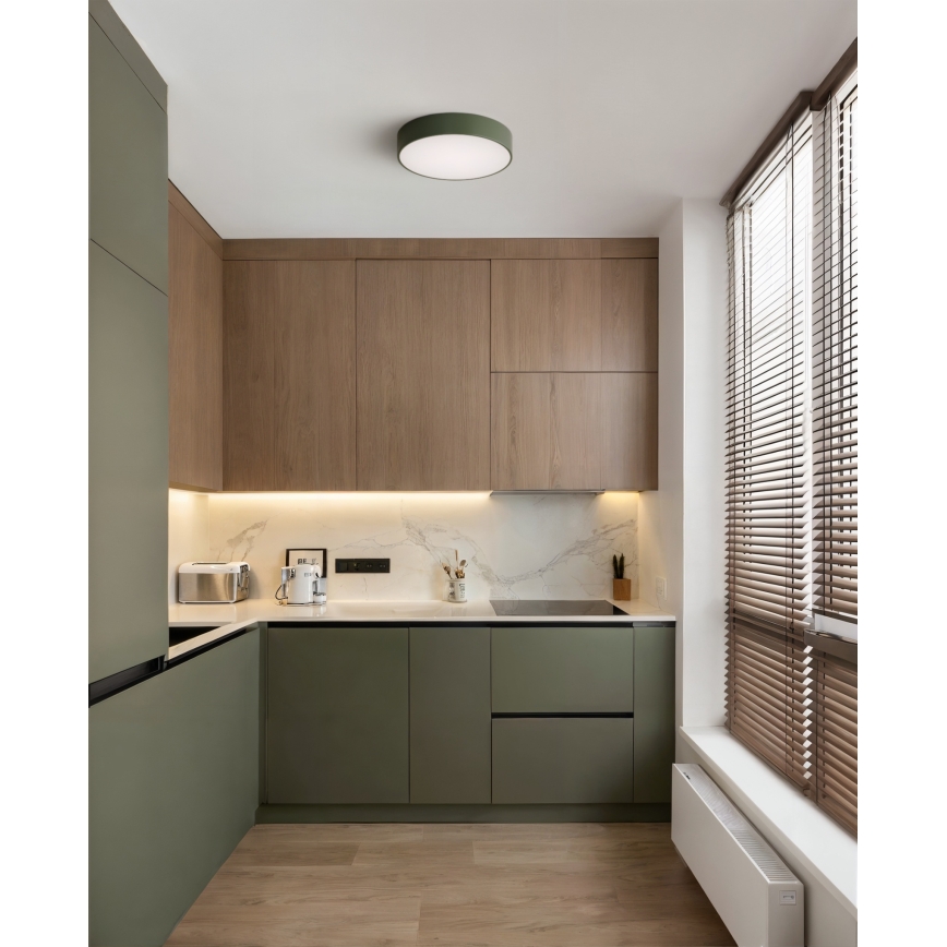 BRILAGI - LED RGBW regulējams griestu gaismeklis CLARE 1xE27/12W/230V Ø 20 cm khaki