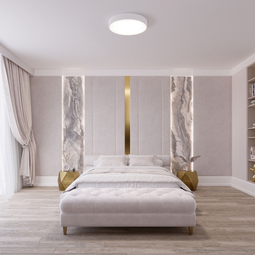 Brilagi - LED RGBW regulējama griestu lampa CLARE 2xE27/9W/230V 2700–6500K Ø 30 cm Wi‑Fi balta