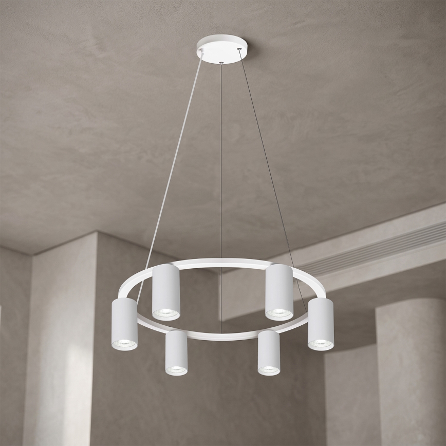 BRILAGI - LED RGBW regulējams karājošs gaismeklis uz kabeļa SELE 6xGU10/6,5W/230V 2700-6500K balts + ar tālvadības pulti