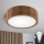 Brilagi - LED RGBW regulējama griestu lampa CARVALHO 1xE27/9W/230V 2700-6500K Wi-Fi ozola apdare Ø 27,5 cm