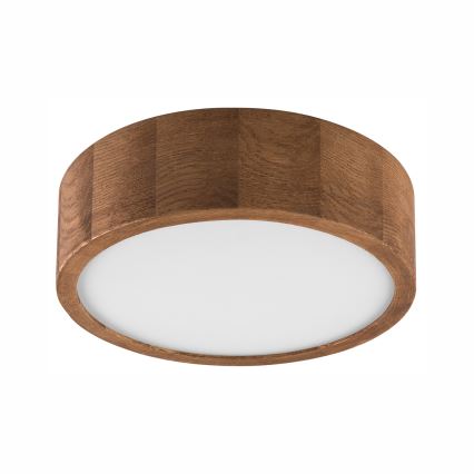 Brilagi - LED RGBW regulējama griestu lampa CARVALHO 1xE27/9W/230V 2700-6500K Wi-Fi ozola apdare Ø 27,5 cm