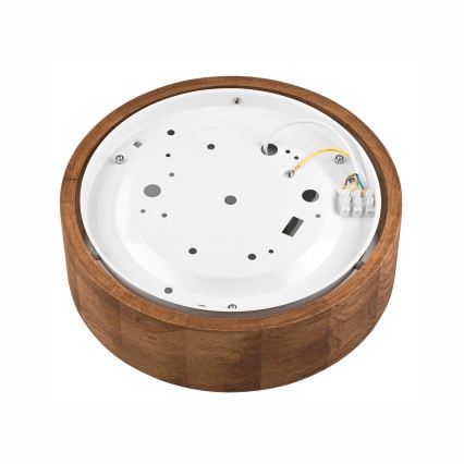Brilagi - LED RGBW regulējama griestu lampa CARVALHO 1xE27/9W/230V 2700-6500K Wi-Fi ozola apdare Ø 27,5 cm