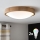 Brilagi - LED RGBW regulējama griestu lampa CARVALHO SLIM 2xE27/9W/230V 2700-6500K Wi-Fi, ozola apdare, Ø 37 cm