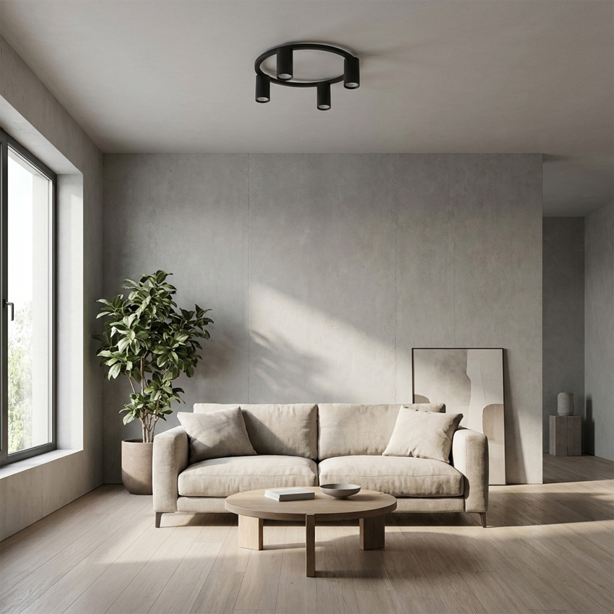 BRILAGI - LED RGBW ar regulējamu spilgtumu griestu gaismeklis SELE 4xGU10/6,5W/230V 2700-6500K melns