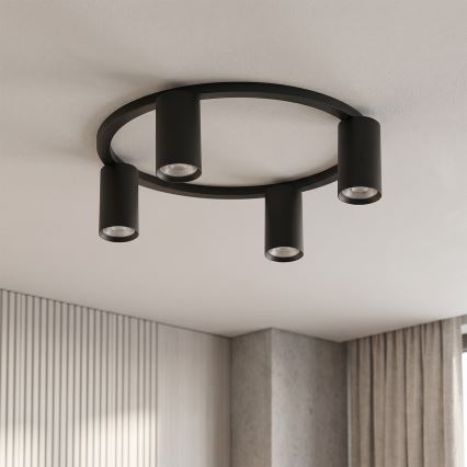 BRILAGI - LED RGBW ar regulējamu spilgtumu griestu gaismeklis SELE 4xGU10/6,5W/230V 2700-6500K melns