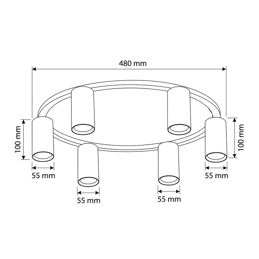 BRILAGI - LED RGBW ar regulējamu spilgtumu griestu lampa SELE 6xGU10/6,5W/230V 2700-6500K bēša + tālvadības pults