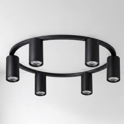 BRILAGI - LED RGBW Aptumšojams griestu gaismeklis SELE 6xGU10/6,5W/230V 2700-6500K melns + tālvadības pults