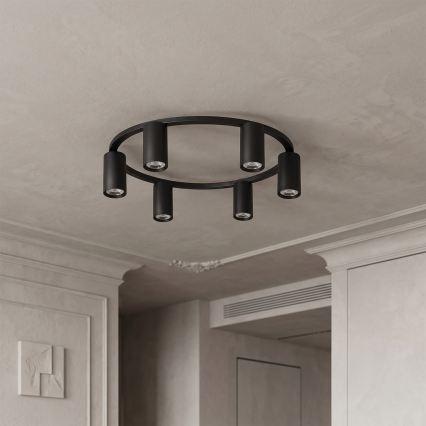 BRILAGI - LED RGBW Aptumšojams griestu gaismeklis SELE 6xGU10/6,5W/230V 2700-6500K melns + tālvadības pults