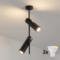 BRILAGI - LED RGBW Regulējama griestu lampa uz stieņa BRANCH 2xGU10/6,5W/230V 2700-6500K melna