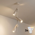 BRILAGI - LED RGBW regulējama lustra uz stieņa BRANCH 3xGU10/6,5W/230V 2700-6500K bēša