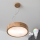 Brilagi - LED RGBW regulējama lustra uz troses CARVALHO 2xE27/9W/230V 2700-6500K Wi-Fi, ozols, Ø 37 cm