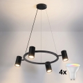 BRILAGI - LED RGBW regulējama lustra uz troses SELE 4xGU10/6,5W/230V 2700-6500K melna