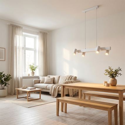 BRILAGI - LED RGBW dimmējama lustra uz troses SELE 4xGU10/6,5W/230V 2700-6500K balta