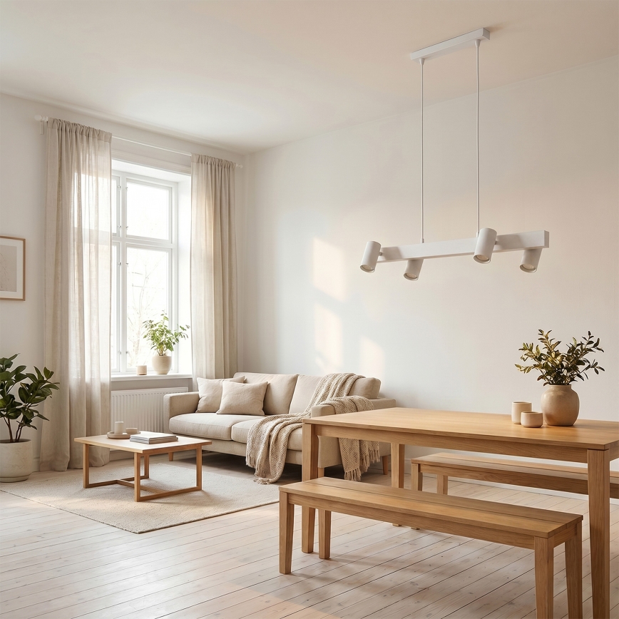 BRILAGI - LED RGBW dimmējama lustra uz troses SELE 4xGU10/6,5W/230V 2700-6500K balta
