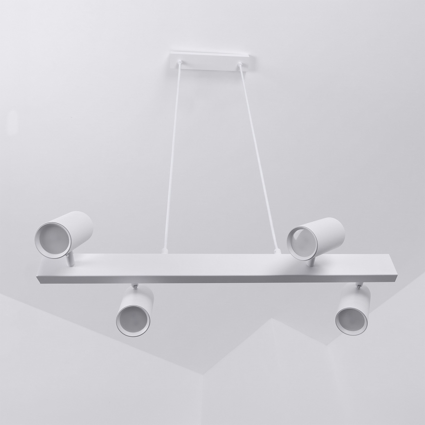 BRILAGI - LED RGBW dimmējama lustra uz troses SELE 4xGU10/6,5W/230V 2700-6500K balta