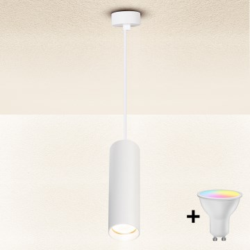 Brilagi - LED RGBW regulējama pakaramā lampa uz kabeļa SELE 1xGU10/6W/230V 3000K balta + tālvadības pults