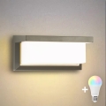 Brilagi - LED RGBW regulējams āra sienas gaismeklis BRICKY 1xE27/9W/230V 2700-6500K IP54 pelēks