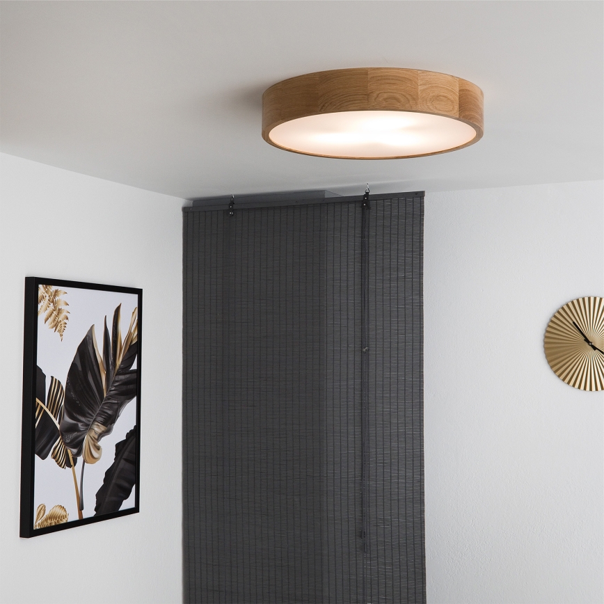 Brilagi - LED RGBW regulējama griestu lampa CARVALHO 3xE27/9W/230V 2700-6500K Wi-Fi, ozols Ø 47,5 cm
