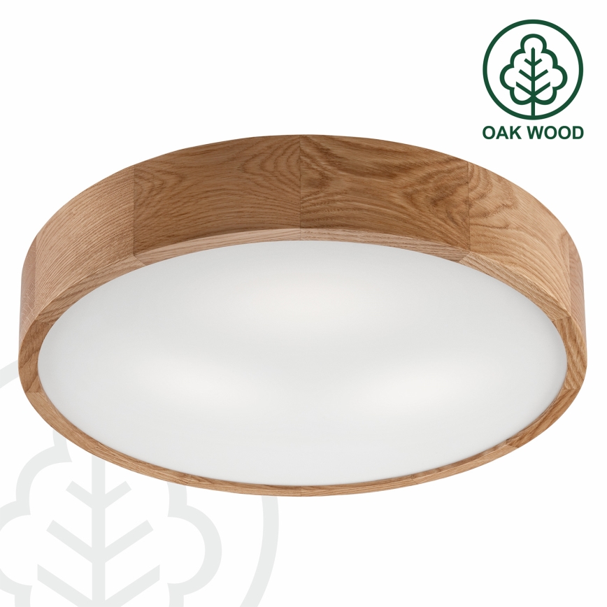 Brilagi - LED RGBW regulējama griestu lampa CARVALHO 3xE27/9W/230V 2700-6500K Wi-Fi, ozols Ø 47,5 cm